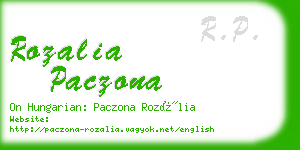 rozalia paczona business card